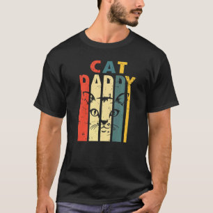 Vintage Sunset Cat Dad dy Mum my Boy Girl T-Shirt