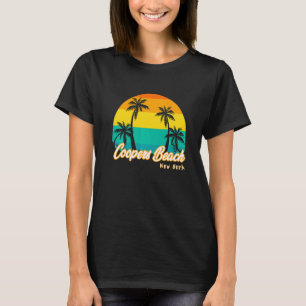 Vintage Sunset Coopers Beach New York Summer Vacat T-Shirt