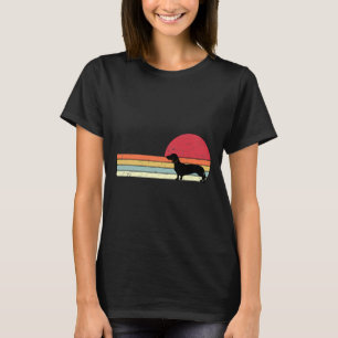 Vintage Sunset Dachshund Silhouette Retro Style Do T-Shirt