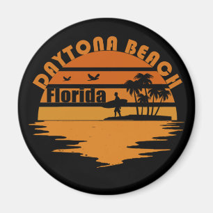 Vintage Sunset Daytona Beach Florida Magnet