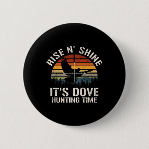 Vintage Sunset Dove Hunting Season 6 Cm Round Badge
