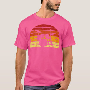 Vintage Sunset Drumming Gift For Drummers And Perc T-Shirt