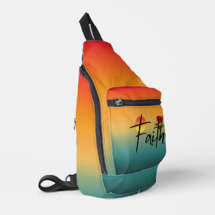 Vintage Sunset Faith Christian Christianity Sling Bag