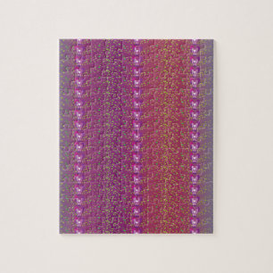 Vintage Sunset Floral Violets wallpaper pattern Jigsaw Puzzle