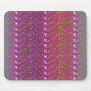 Vintage Sunset Floral Violets wallpaper pattern Mouse Mat