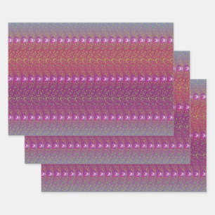 Vintage Sunset Floral Violets wallpaper pattern Wrapping Paper Sheet