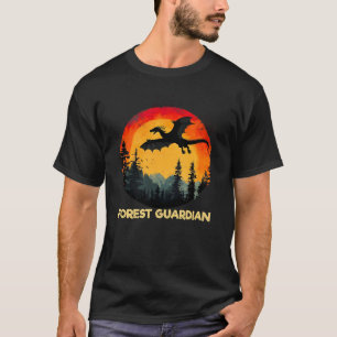 Vintage Sunset Forest Dragon T-Shirt