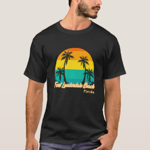 Vintage Sunset Fort Lauderdale Beach FL Summer Vac T-Shirt