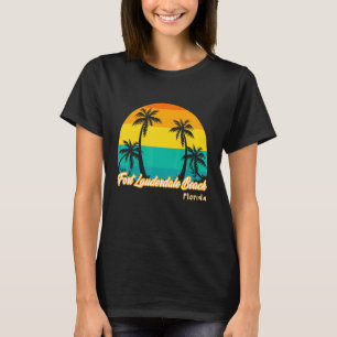 Vintage Sunset Fort Lauderdale Beach FL Summer Vac T-Shirt