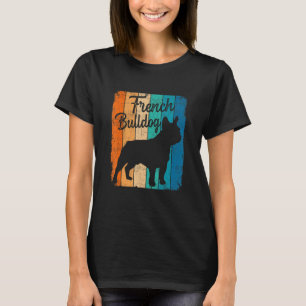 Vintage Sunset French Bulldog Dog Pet  Dog Owner T-Shirt