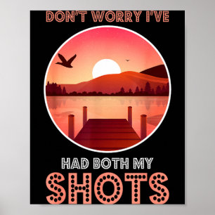 Vintage sunset had both shots vaccination nature poster