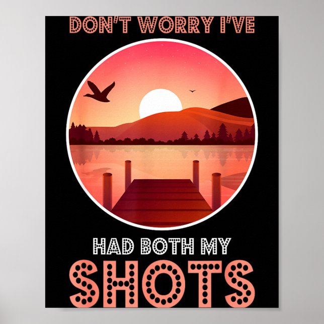 Vintage sunset had both shots vaccination nature poster (Front)