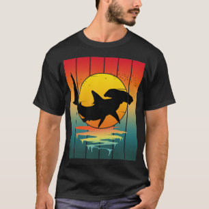 Vintage Sunset Hammerhead Shark  T-Shirt