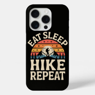 Vintage Sunset Hiking - Mountain Adventure iPhone 15 Pro Case