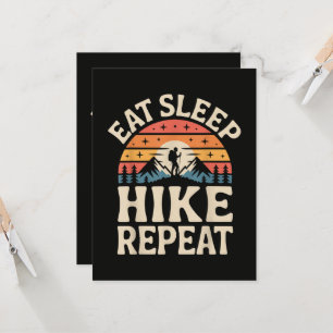 Vintage Sunset Hiking - Mountain Adventure Invitation