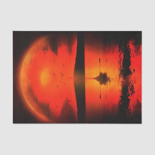 Vintage Sunset Hope Faith Love Encouragement Tissue Paper (Front)