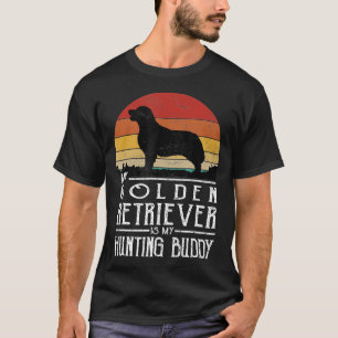Vintage - Sunset Hunting Dog Golden Retriever T-Shirt
