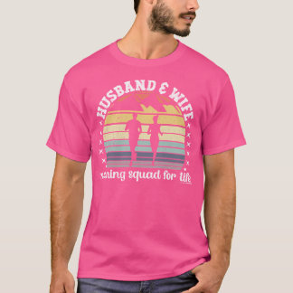 Vintage Sunset Husband Wife Running Squad T-Shirt