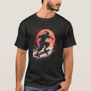 Vintage Sunset Japanese Art Anime Samurai Warrior  T-Shirt