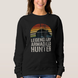 Vintage Sunset Legendary Armadillo Hunter Gift Sweatshirt