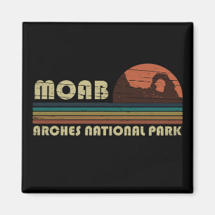 Vintage Sunset Moab Utah - Arches National Park Magnet