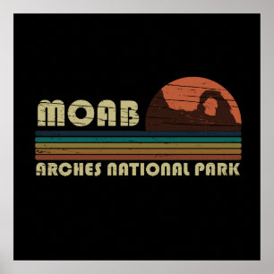 Vintage Sunset Moab Utah - Arches National Park Poster