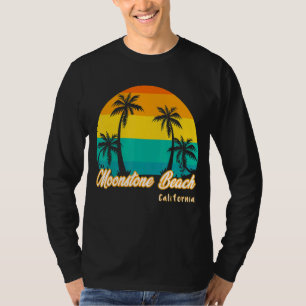 Vintage Sunset Moonstone Beach Cambria  Ca  Summer T-Shirt