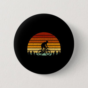 Vintage Sunset Mountain Biking Gift For Mountain B 6 Cm Round Badge