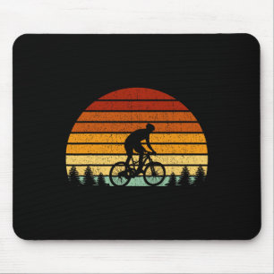 Vintage Sunset Mountain Biking Gift For Mountain B Mouse Mat