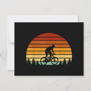 Vintage Sunset Mountain Biking Gift For Mountain B Save The Date