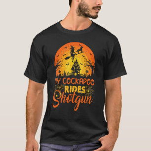 Vintage Sunset My Cockapoo Dog Ride Shotgun Hallow T-Shirt