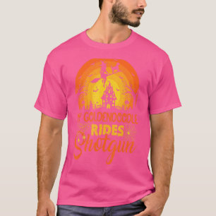 Vintage Sunset My Goldendoodle Dog Ride Shotgun Ha T-Shirt