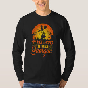 Vintage Sunset My Keeshond Dog Ride Shotgun Hallow T-Shirt