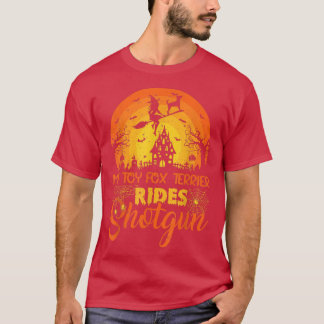 Vintage Sunset My Toy Fo Terrier Dog Ride Shotgun T-Shirt
