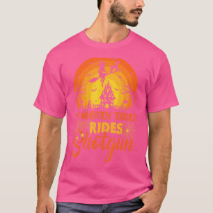 Vintage Sunset My Wheaten Terrier Dog Ride Shotgun T-Shirt