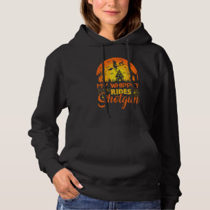 Vintage Sunset My Whippet Dog Ride Shotgun Hallowe Hoodie