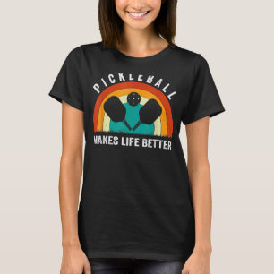 Vintage Sunset Pickle ball Cool Pickleball T-Shirt