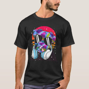 Vintage Sunset Pitbull Painting Wearing Funny Sung T-Shirt