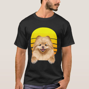 Vintage Sunset Pomeranian Dog Lover T-Shirt