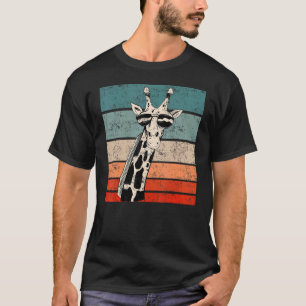 Vintage Sunset Retro Giraffe Party Animal Wildlif T-Shirt