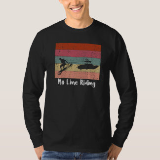 Vintage Sunset Retro No Line Riding Wakeboarding W T-Shirt