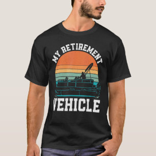 Vintage Sunset Retro Pontoon My Retirement Vehicle T-Shirt