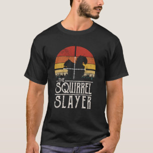 Vintage Sunset Retro Style Squirrel Hunting Long S T-Shirt