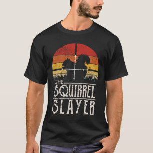 Vintage Sunset Retro Style Squirrel Hunting Squirr T-Shirt