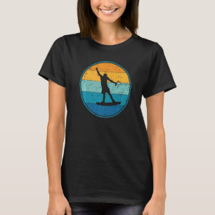 Vintage Sunset Retro Wakeboarding Water Skier Athl T-Shirt