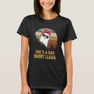 Vintage Sunset She's A Bad Nanny Llama  Mother's D T-Shirt