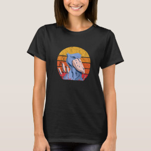 Vintage Sunset Shoebill Bird African Bird Shoebill T-Shirt
