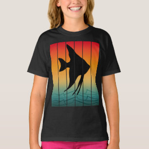 Vintage Sunset Silhouette Fish T-Shirt