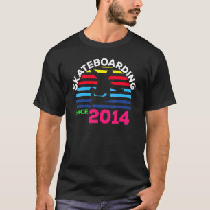 Vintage Sunset Skateboarding Since 2014 T-Shirt