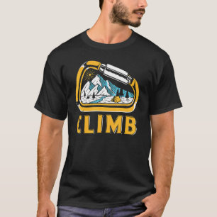 Vintage Sunset Style Rock Climbing Bouldering Clim T-Shirt